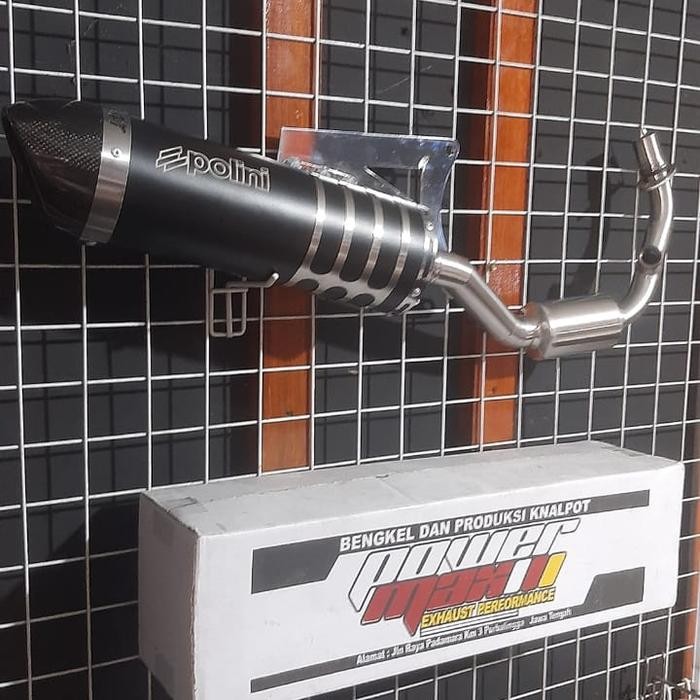 (TERLARIS) knalpot custom polini evo 4T carbon kevlar vespa sprint Primavera lx (TERBAIK) (TERBARU)
