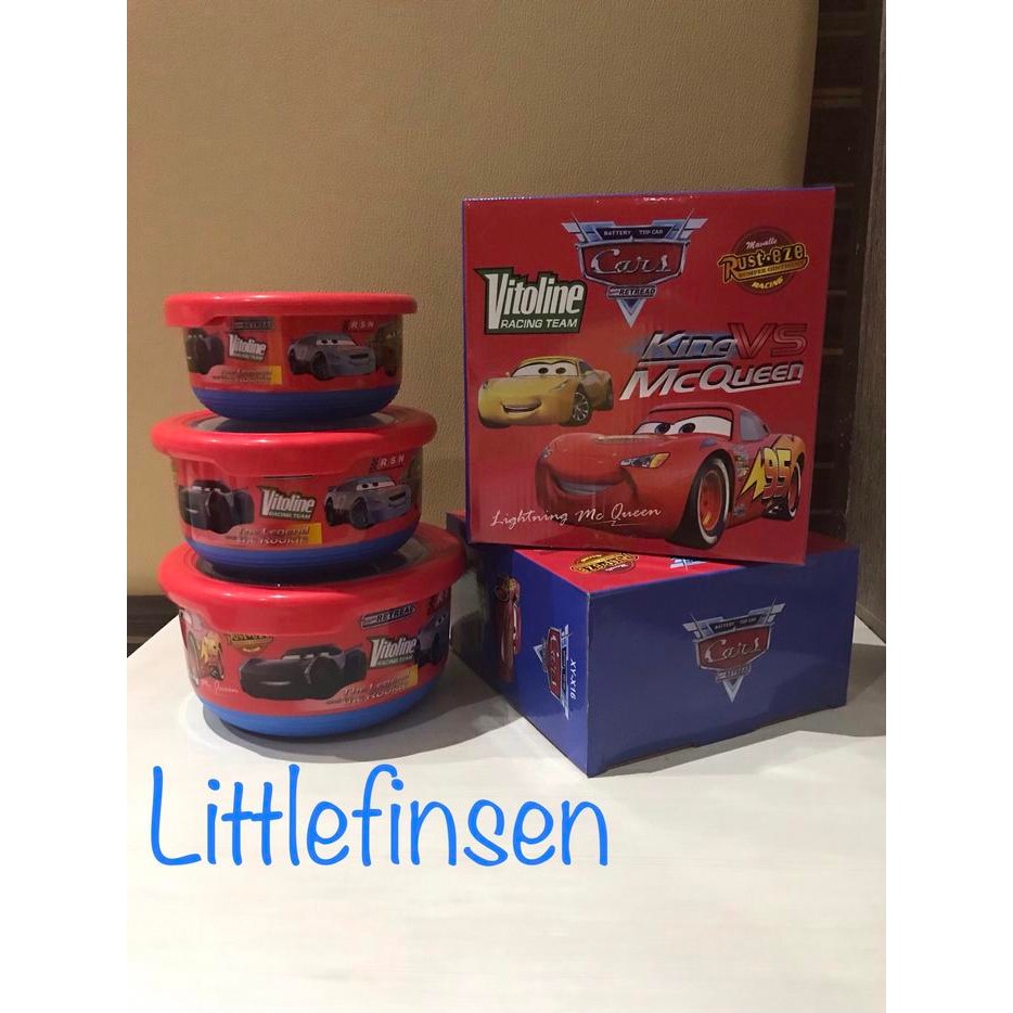 Set Mangkok/Kotak Makan Karakter/Mangkok Stainless