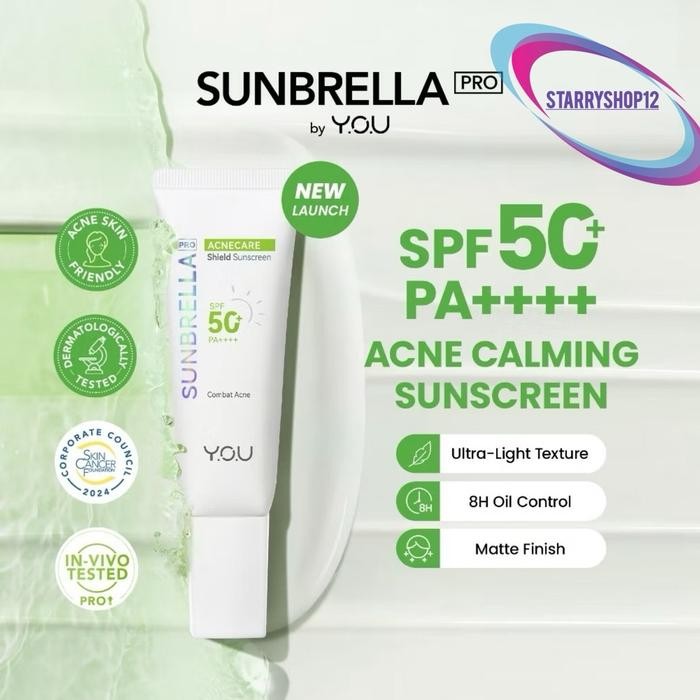 YOU Sunbrella ACNECARE Pro Acnecare Shield Sunscreen SPF 50+ PA++++ Acne Sunscreen sunscreen you You