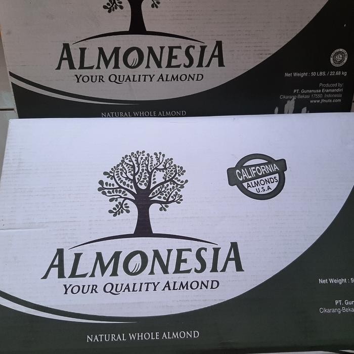 

Kacang Almonesia 1 dus (22.68 kg) Khusus gojek / Grab