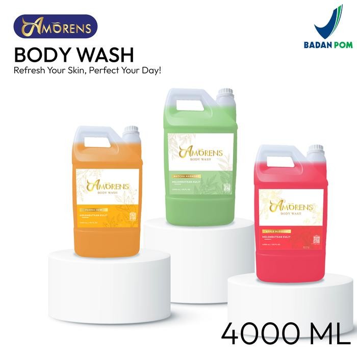 Amorens Body Wash / Sabun Mandi Hotel 4000 Ml / Melembutkan Dan Melembabkan Kulit [Bpom] Kemasan
