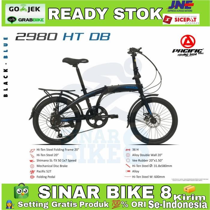 Sepeda Lipat 20 Inch Pacific 2980 Ht Db 7 Speed