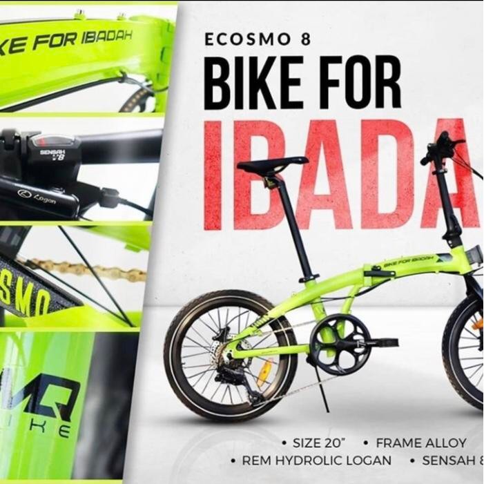 Sepeda Lipat Element Ecosmo 9 & 10 Bike For Ibadah Aa Gym Garansi Sni
