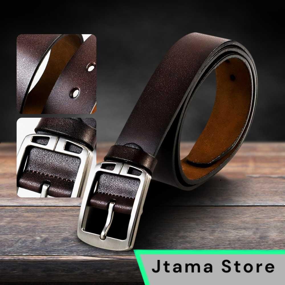 Hiro Gesper Tali Ikat Pinggang Pria Bahan Kulit Desain Vintage 1.25M - H10