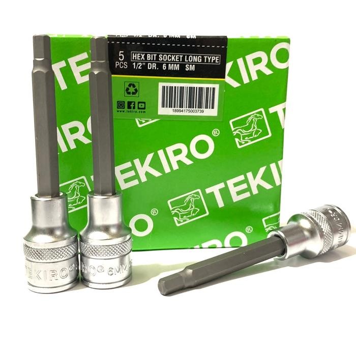 Kunci Sok L 4 5 6 8 10 12 mm TEKIRO Hex Bit 4mm 5mm 6mm 8mm 10mm 12mm 1/2 Mata Kunci Sok Model L