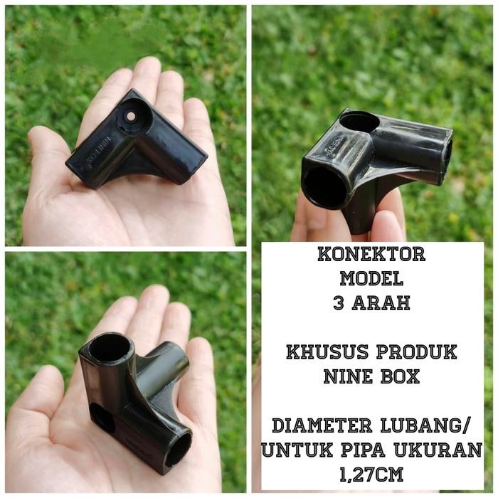 (Allthebest) Siku konektor untuk rak sepatu cover / penyambung pipa rak sepatu