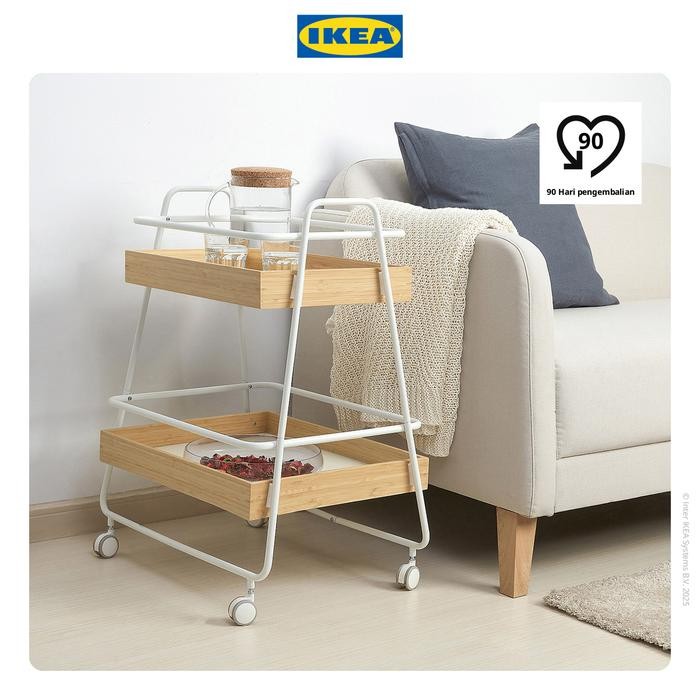 NEW IKEA SVENARUM Meja Troli Dengan Penyimpanan 40x56 cm