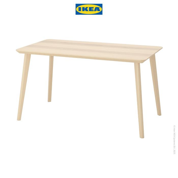 NEW IKEA LISABO Meja Makan Minimalis Veneer Kayu Ash 140x78 cm