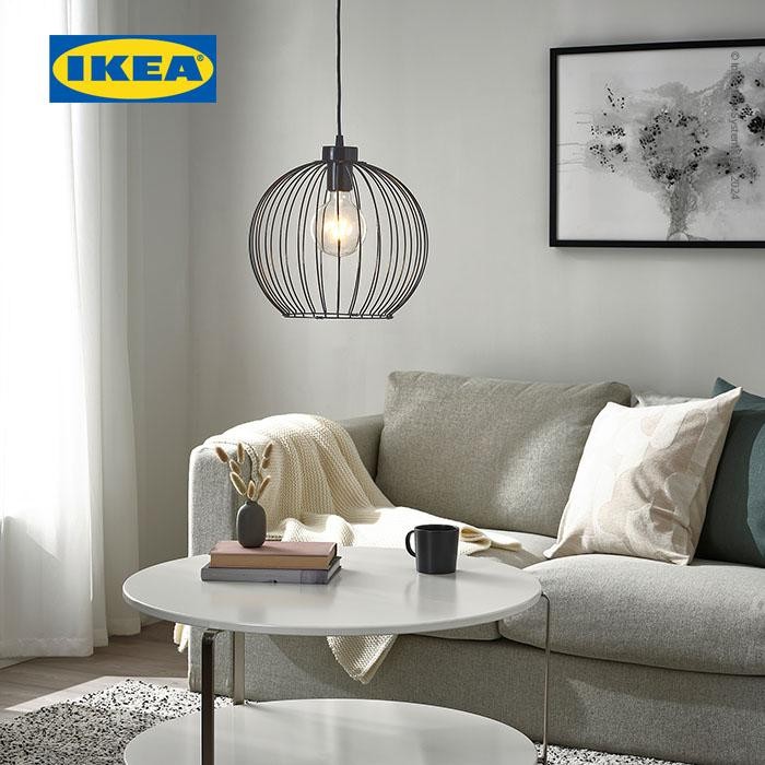 NEW IKEA GRINDFALLET Lampu Gantung Minimalis Hitam 30cm