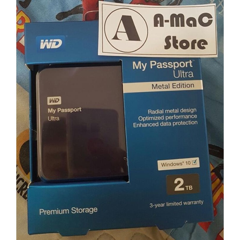 NEW WD My Passport Ultra Metal 2TB Hardisk Eksternal - Biru Free Pouch