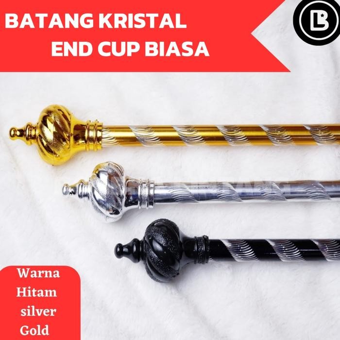 Batang Gorden 2M Motif Kristal Endcup Biasa - Besi Gorden 2M