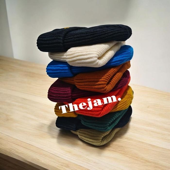 THEJAM. THE ORIGINAL SHORT BEANIE HAT YELLOW