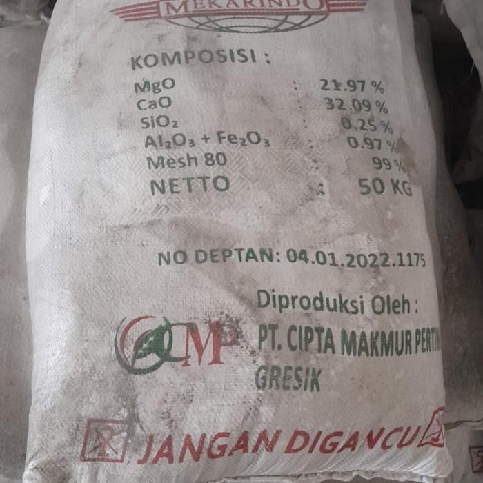 Pupuk/Kapur Dolomit Kemasan 50Kg Karung