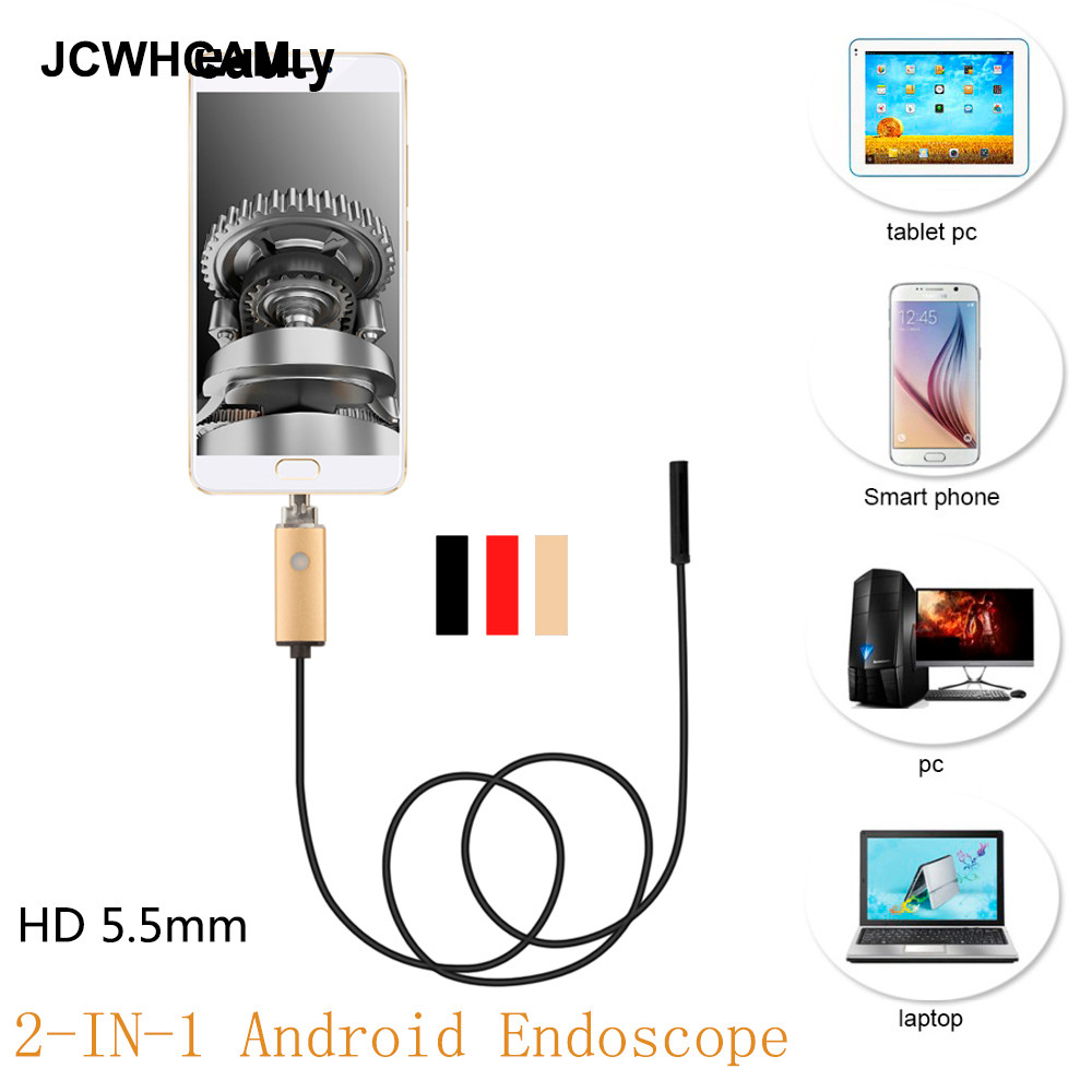 JCWHCAM Android Usb Endoscope Camera Snake Industrial Usb Endoscopy