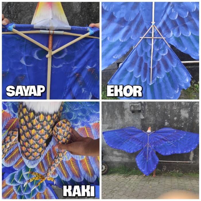 (Allthebest) MJ042 LAYANGAN BURUNG KAIN LAYANGAN ELANG 3 METER LAYANGAN 3 DIMENSI