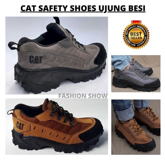 New // Sepatu Safety Outdoor Pria Hiking Caterpillar Ujung Besi High Bd118 // 100% Original