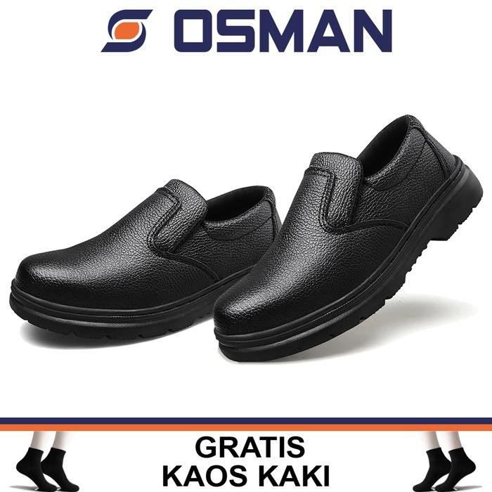 New // Osman Sepatu Safety Slip On Sepatu Safety Tanpa Tali Safety Slop // 100% Original