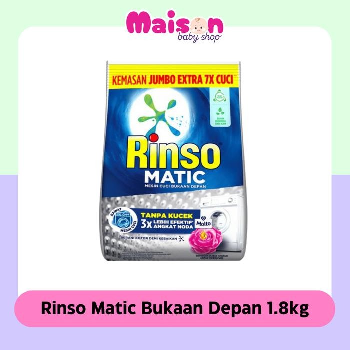 1.8KG - RINSO MOLTO MATIC DETERJEN BUBUK BUKAAN DEPAN DETERGENT 1.8KG SALE
