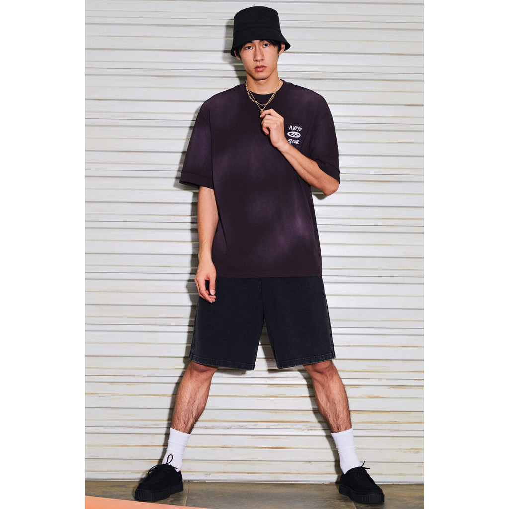 H&M KAOS OBLONG CETAK FIT LONGGAR