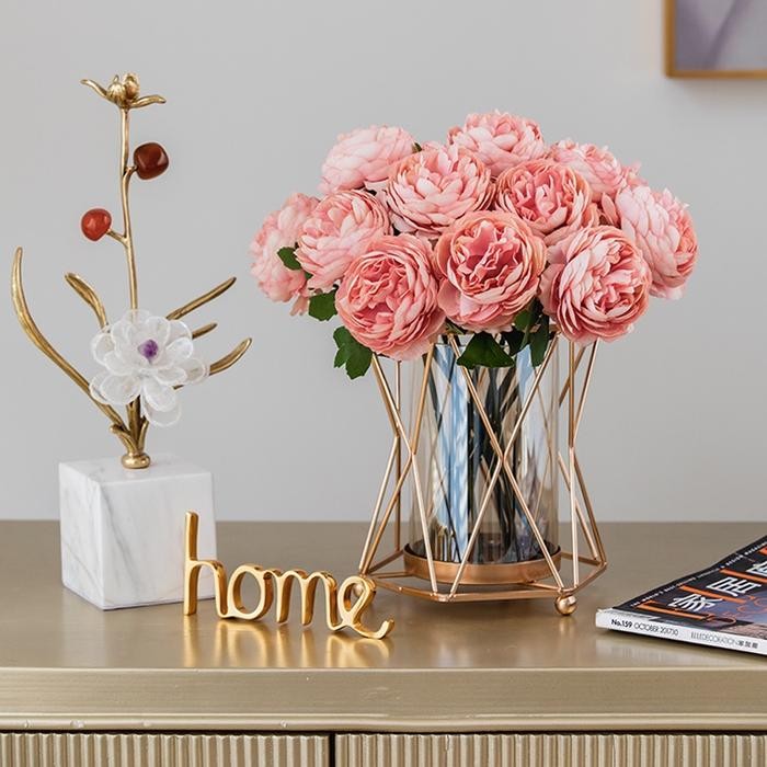 OPTIVIA vas bunga besar mewah tempat bunga dan hiasan meja hiasan ruang tamu hiasan meja tamu *