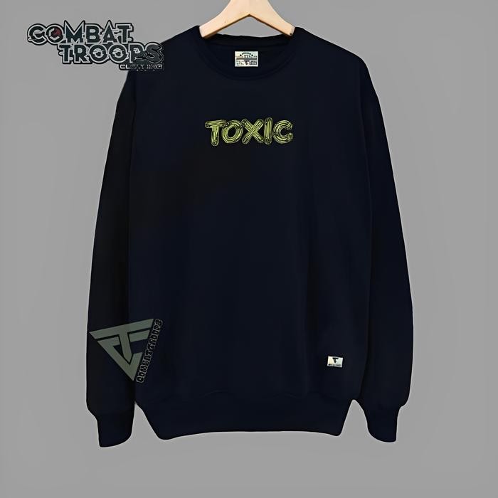 Sweater Basic Crewneck Hitam Pria Wanita CN Sweatshirt Unisex Crewneck Pria Distro Sweater Crewneck