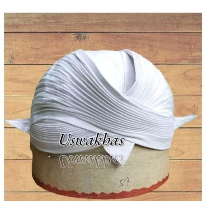 TERLARIS Blangkon Jogja Sunan Lipat Putih// Blangkon ajawa Polos Dewasa READY STOCK