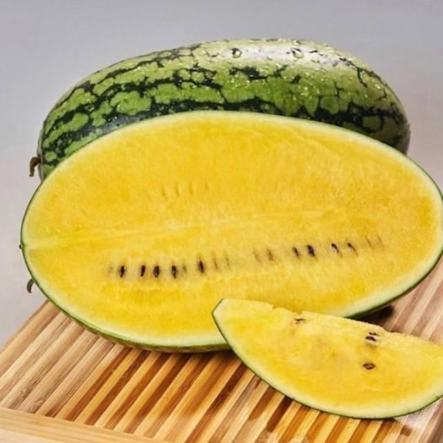 

ASLI Semangka Kuning semangka lonjong gold manis READY STOCK