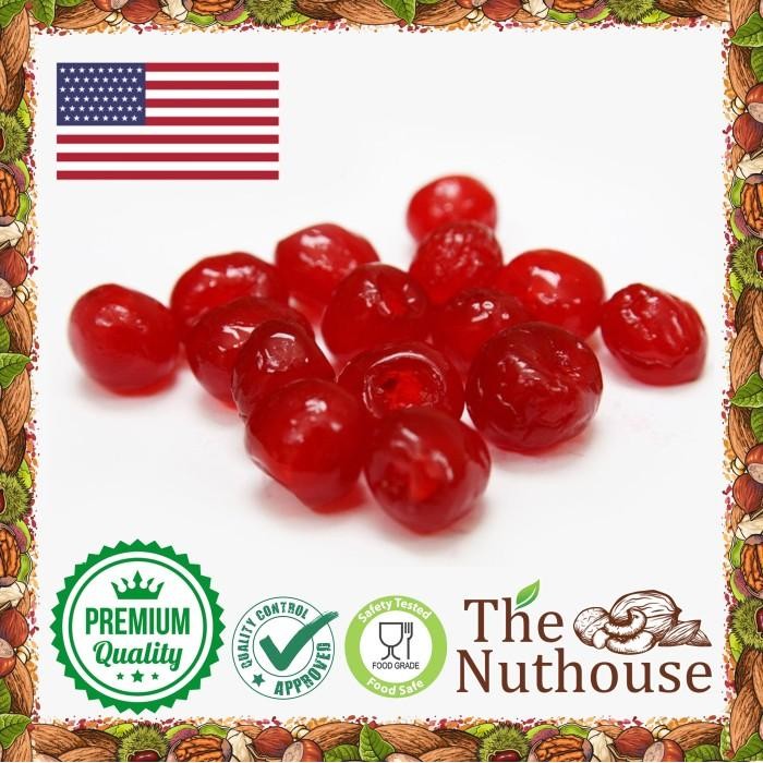 

(Allthebest) 250gr Red Glace Cherry / Manisan Buah Ceri Tanpa Tangkai [Premium]