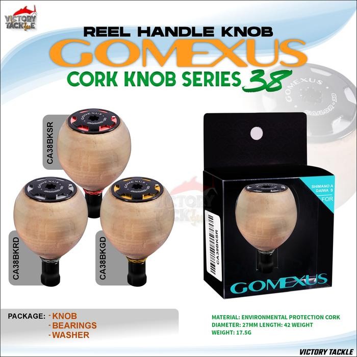 GOMEXUS CORK KNOB SERIES 27 38 MM REEL HANDLE KNOB