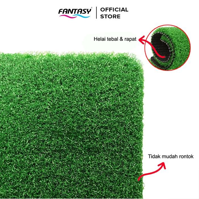 (Allthebest) Rumput Sintetis Meteran 10mm 1mx1m Rumput Sintetis Outdoor Indoor