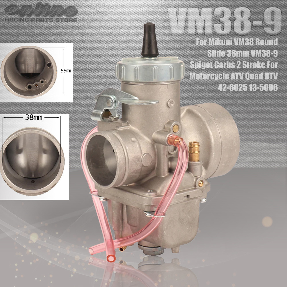 38mm Carburetor Motorcycle For Mikuni VM38 Round Slide 38mm VM38-9 Spigot Carbs 2 Stroke Motorcycle 