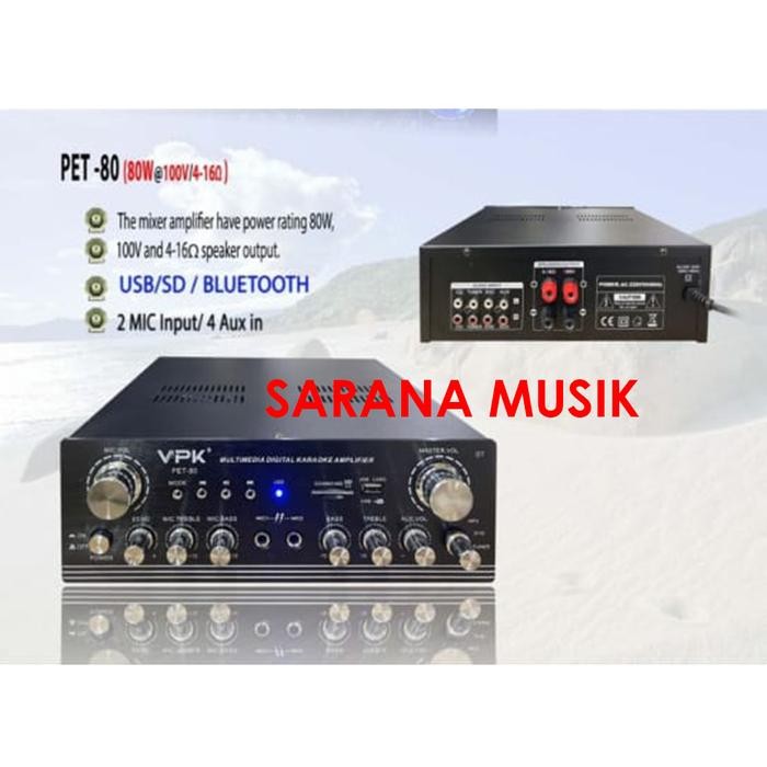 Ampli Mixer VPK PET 80 VPK PET-80 Mixing Amplifier 80 Watt VPK PET80