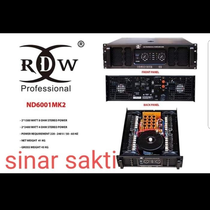POWER AMPLIFIER RDW ND6001MK2/ND6001 MK2 BARU ORIGINAL