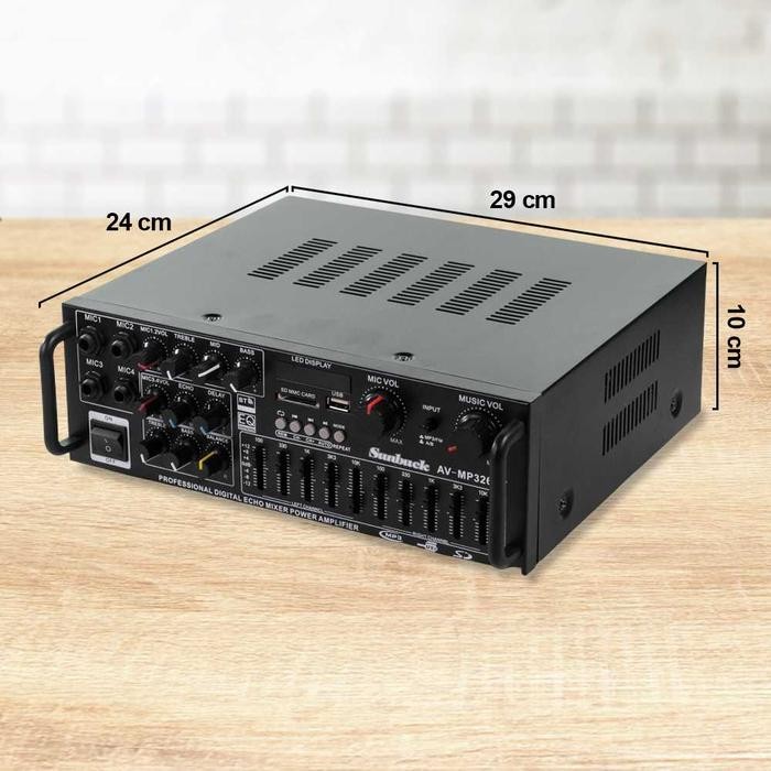 Sunbuck Bluetooth EQ Amplifier Karaoke FM 2000W - AV-326BT