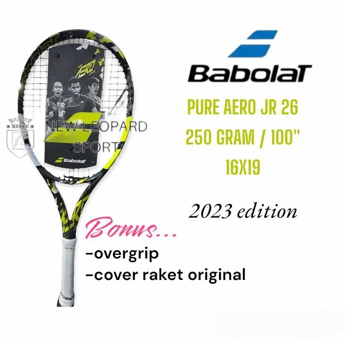 Raket Tenis BABOLAT PURE AERO JR 26 2023 Grey/Yellow Berat 250gLeopard Sport New