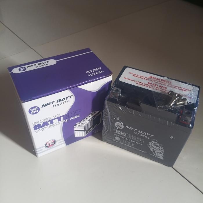 Langsung Kirim  aki accu baterai kering gtz6v NARITA cb150r cb150 150r new supra gtr