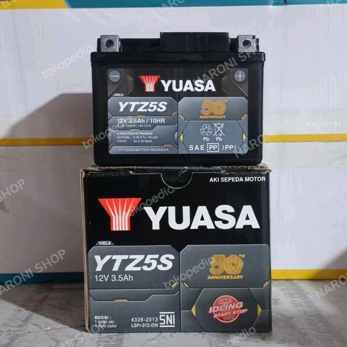 Langsung Kirim ! AKI MOTOR YUASA YTZ5S AKI KERING YUASA YTZ5S