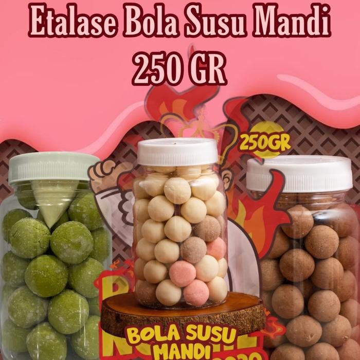 

Etalase Bola Susu Mandi Toples Premium 250 Gr