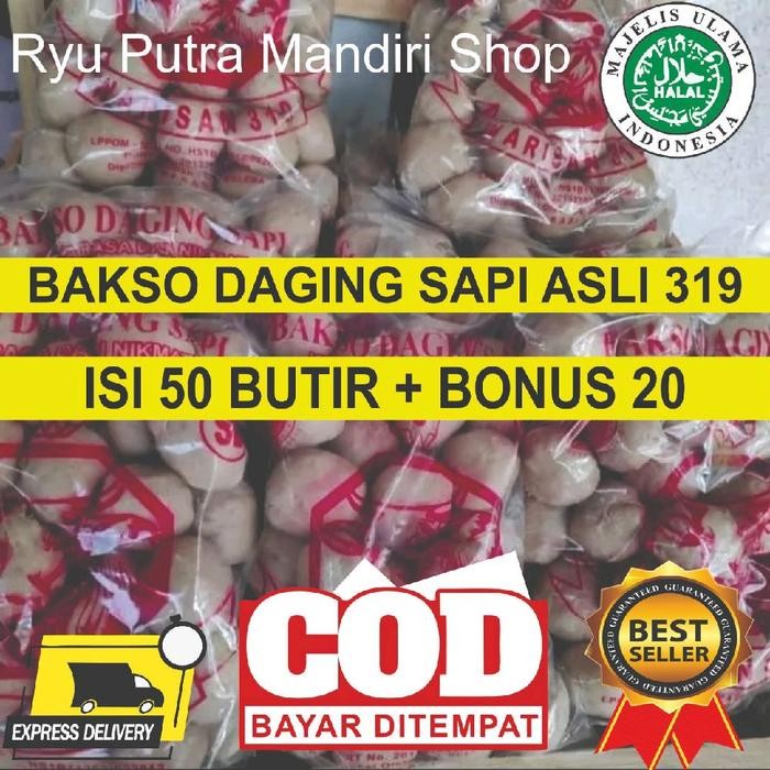 

Bakso Sapi Warisan319 Isi 50 Butir Bonus 20 Butir Makanan Frozen Food Instan Baso Daging Sapi