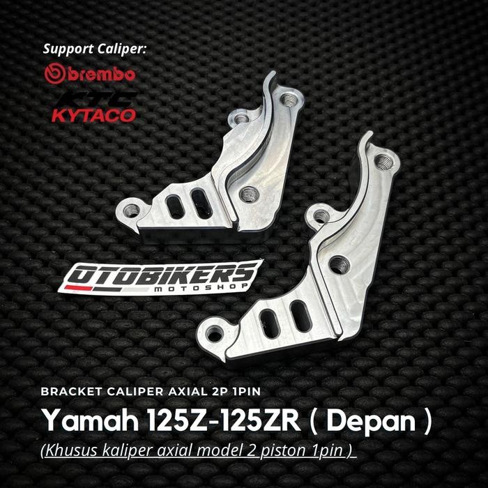 Ready Stok BREKET KALIPER 2P Axial KTC Brembo PNP YAMAHA 125Z 125ZR 125 Z ZR DISC 260 300 MM DEPAN