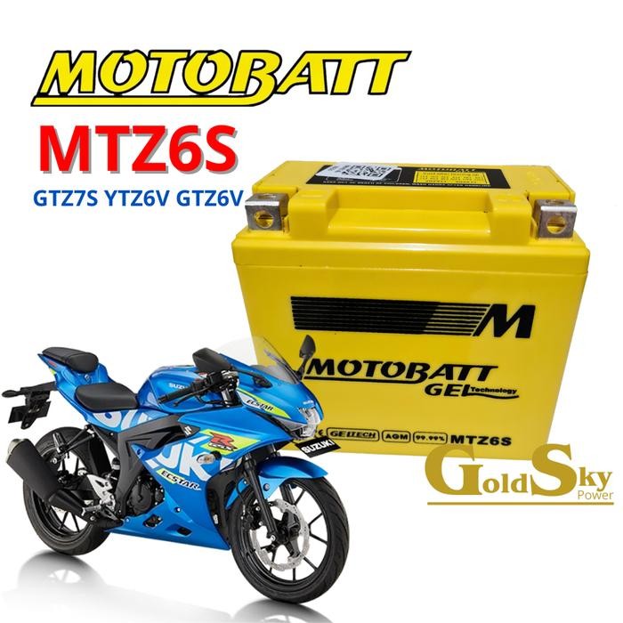 Langsung Kirim  Aki Kering Motor Suzuki GSX R150 GSX S150 MTZ6S MOTOBATT