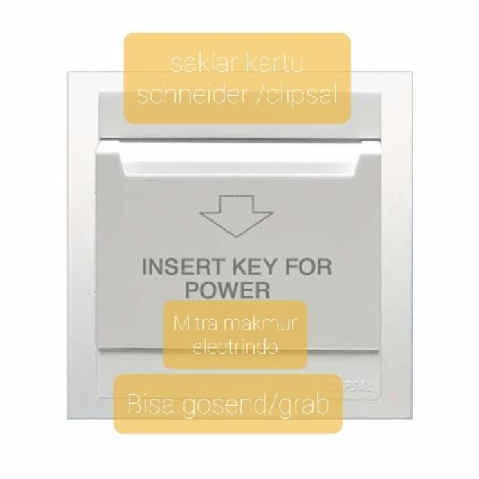 Saklar Kartu Schneider /Clipsal / Key Tag Schneider / Clipsal Putih