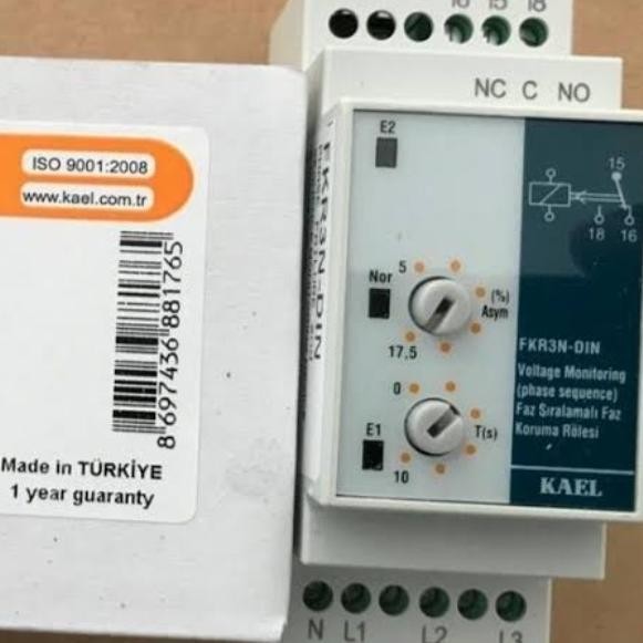 Kael Phase Failure Phase Sequence Relay Fkr3N-Din