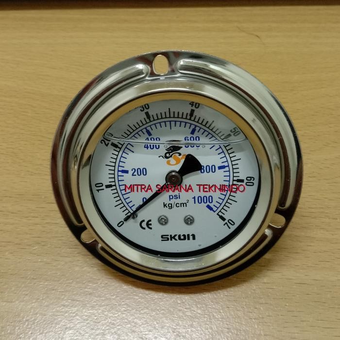 Pressure Gauge Payung Skon 4" Inch 70 Bar ( Kg/Cm ) 1000 Psi