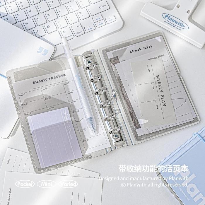 

ORIGINAL Buku Pocket Binder Notebook Planner Multi Functional Planwith Aesthetic Book Hard Cover