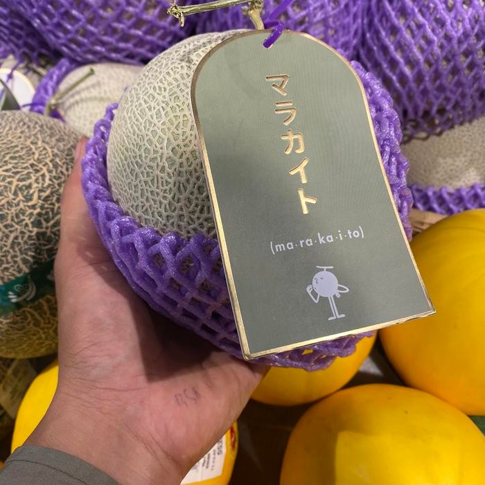 

ASLI Melon super manis marakaito melon daging hijau manis 1,2 kg READY STOCK