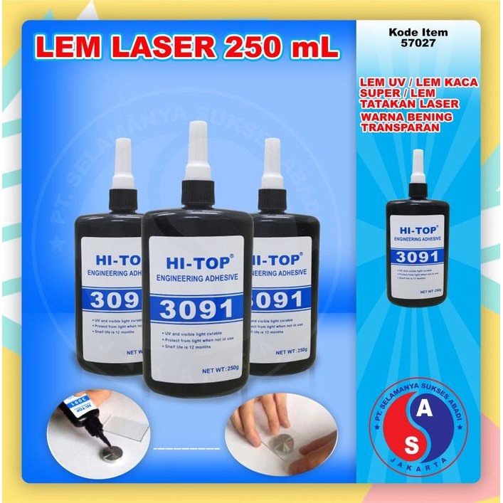 LEM UV LEM LASER KACA PEN IKLAN PAKU IKLAN 250 ML