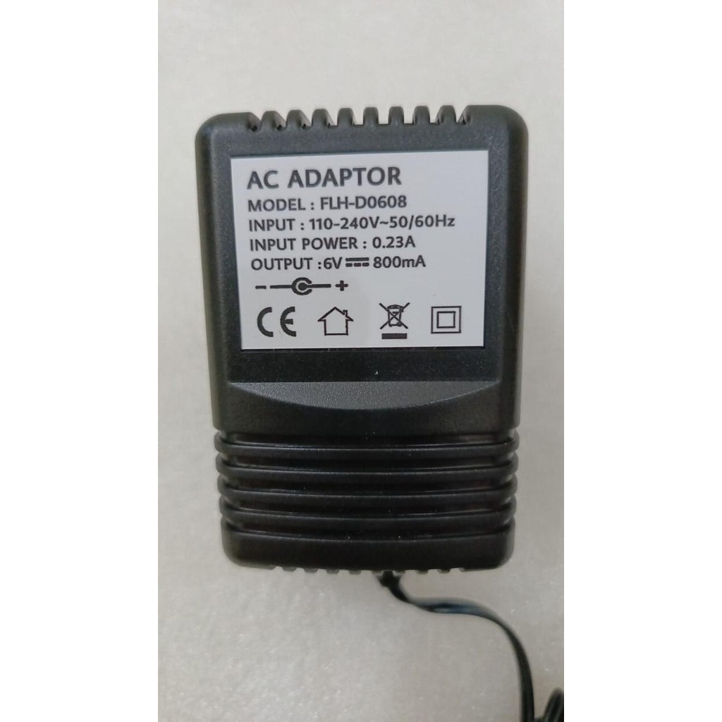 AC ADAPTOR 6V 800MA MODEL FLH-D0608 SALE