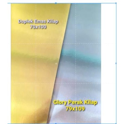 kertas Emas Kilap/ Emas Doff/ Perak Kilap
