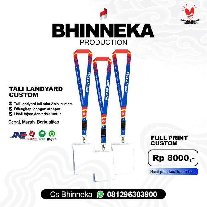 

Tali Landyard Custom 2cm, Full Print 2 Sisi